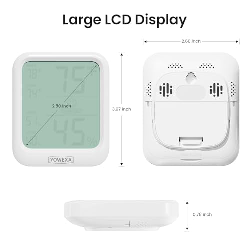 Room Thermometer Indoor, Digital Hygrometer Humidity Meter | Room Thermometer, Humidity Monitor, Easy-to-Read Display, Comfort Indicator, Max/Min Records, 10s Refresh, Tabletop