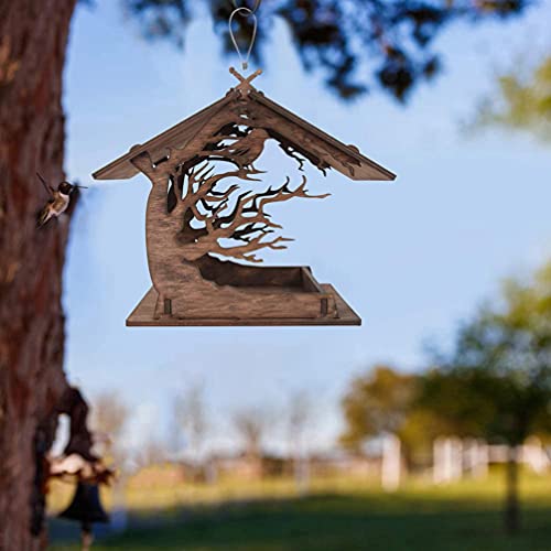 Creative Hanging Bird Feeder Bird Feeder Ornament for Outdoor Garden Decor Easy to Assemble House Shape Design and Compact to Enjoy Feeding