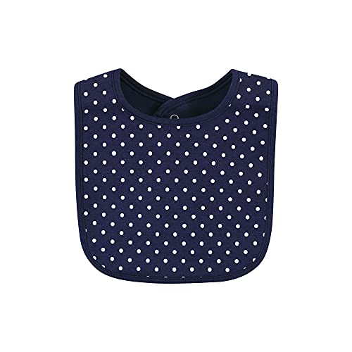 Hudson Baby Unisex Baby Cotton Bib and Headband Set - color: Navy Lemon, size: One Size