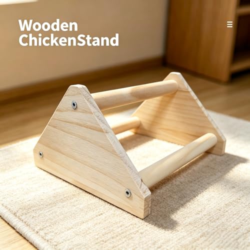 Wooden Chick Perch Stand, Pine Chicks Roosting Bar, Jungle Gym Perch Toys for Chicken Coop & Brooder, Bird Perch for Baby Chicks & Parrots (Small) - color: Small