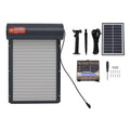 Chicken Doors Grey Solar Powered Time Control Programmable Automatic Chicken Coop Door with LED Display Controller for Farm Poultry Protection Iron Material 37x25cm