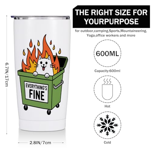 Birthday Gifts for Women Men 20 oz Tumbler, Funny Gifts for Coworkers Boss | Funny Office Gag Gift Stainless Steel Insulated Water Bottle, Inspirational Gift Insulated Travel Coffee Mugs (White) - color: Multi 1461
