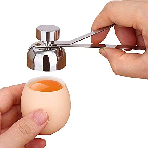 COLIBROX 1Pack Egg Cracker Topper, Ashero Stainless Steel Egg Opener Eggshell Cutter Kitchen Remover Tool for Raw/Soft Hard Boiled Egg
