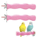 2pcs Bird Beak Grinding Stone, Anti-Slip Parakeet Nail Trimming Stick Resin, Bird Parrot Cage Perch Stand Platform Foot, Claws Trimmer Chewing Toys for Budgies, Parakeets, Cockatiels, Conures - color: Pink