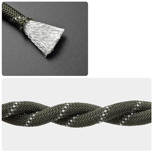 Climbing Rope, Waterproof Anti-Freezing Static Rope, Reflective, Floating, for Climbing, Arborist, Rappelling, Swing, Boating, Marine, Rafting and Caving - color: Arm Green, size: 9/16" x 16'