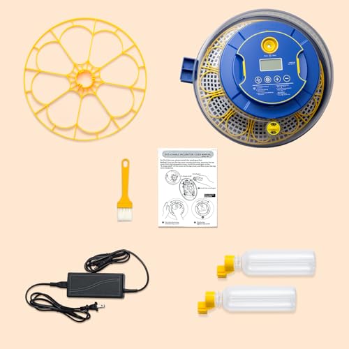 18 Egg Incubator Automatic Egg Turner Temperature & Humidity Control, Incubators for Hatching Eggs, Chicken, Ducks, Goose, Pigeon, Quail, Parrot Incubator Farm,Lab,Science Classroom,Home (Blue-18 Egg)