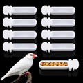 9 Pack Small Bird Feeder, Bird Plastic Food Cup, Convenient Hanging Food Feeder Box, Birds Water Cage Accessories for Parrots Pigeons Parakeet Small Size Birds