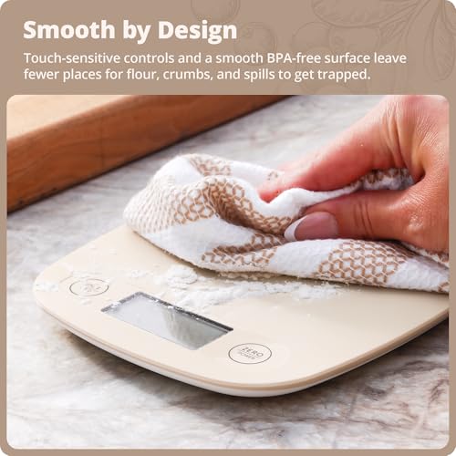 Greater Goods Food Scale, Slim & Compact Build, 1g Precision (Birch White) | Digital Kitchen Scale for Cooking, Meal Prep & Portion Control, Tare, Auto Shut-Off, g/oz/lb/ml Conversion & Calorie Tracking - color: Birch White