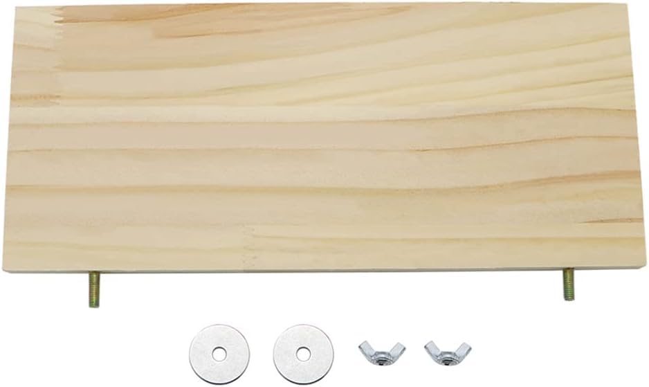 Litewoo Parrot Bird Wood Perch Platform Large Stand Shelf for Budgie, 2PC | Natural wood, sturdy flat bird perch shelf, for small-medium birds/parakeet/cockatiel/conure, easy install & adjustable - size: 2PC