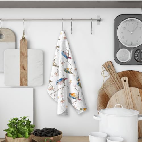 Christian Bird Floral Kitchen Dish Towels Decor 16x24in Set of 2 | a Sweet Friendship Refreshes the Soul Religious Bible Verse Hand Towels for Bathroom, Christian Friendship Gifts for Women - color: Bible