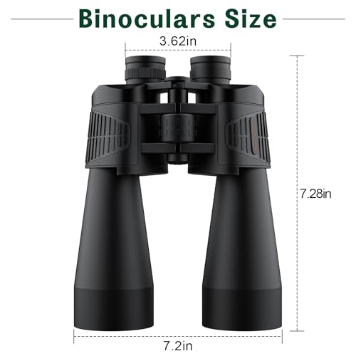 Aurosports 20x70 Binoculars for Adults High Powered Cruise Ship Binocular | Low Light Vision, Large View, Bird Watching, Hunting, Hiking, Stargazing, FMC BAK4 Prism, Gifts for Men