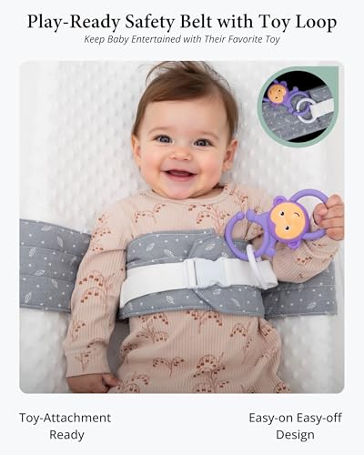 Changing Pad Strap & Changing Table Strap, Baby Safety Belt, Green | Soft, Adjustable, Safety Secure Anti-Escape for Infants 0-24M. Easy-Clean, Comfortable & Portable - color: Green/Yellow