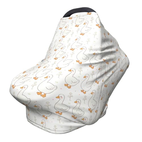 Goose Baby Stuff Car Seat Cover for Baby,Mom Nursing Breastfeeding Covers,Multi-Use Car Seat Canopy Carrier Cover,Stroller Cover Newborn Shower Gift for Boys Girls - color: Goose
