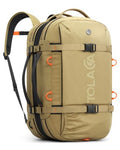 Tolaccea Travel Backpack 40-50L, 16" Laptop Carry On Duffle for Travel Work | 40-50L Expandable, TSA Approved 180° Open, 3L Wet-Dry Pocket, RPET Fabric, 3-in-1 Convertible Carrying, Detachable Waist Belt - color: Khaki