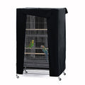 PONY DANCE Pets Product Universal Birdcage Cover Blackout & Breathable Birdcage Cover for Pets' Good Night, Small, Black, 21 Inches L x 21 W x 28 H - color: Black, size: 21.0"L x 21.0"W x 28.0"H