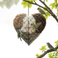 Handmade Alpaca Fiber Bird Nesting Heart,Refillable Hummingbird Nest Holder,Birds Nests Material Holder,Winter Tree Shelter for Wild Bird,Hummingbird Houses Nest Boxe for Bird Lovers