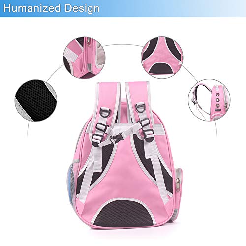 Cat Backpack Carrier, Pet Backpack, Breathable Cat Dog Space Capsule Backpack, Airline-Approved for Small Cats Dogs Birds Bunny Travel Hiking | Breathable Airline-Approved, Full Transparent Dome, Padded Backpack Straps for Walking, Driving, Vet Visits, Ou