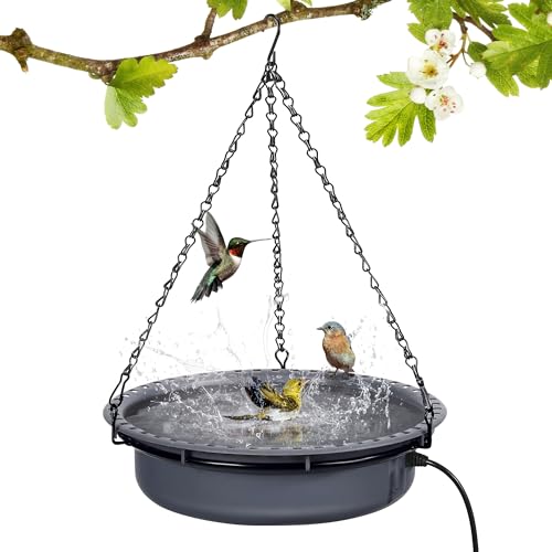 Bird Baths for Outdoors, Bird Bath Bowl Water Feeder Outdoor for Hummingbirds for Garden Yard Patio Lawn, Ideal for Attracting Birds (Handing Style)