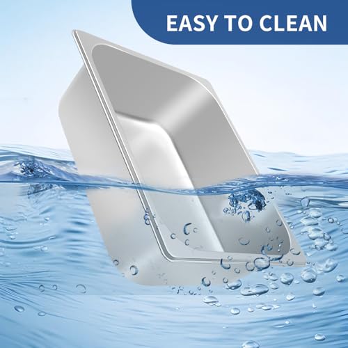 Dog Bowl Stainless Steel Water and Feed Dish with Non-Slip Pads (1.85Gal-2 Sets) - size: 1.85Gal-2 Sets