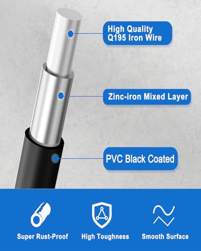 Black Wire Mesh 1/2 in 72 x 100 ft 19 Gauge Hardware Cloth | PVC coated mesh fencing, Shape Retention, Easy to Cut, Chicken Run, Garden Fence, Animal Enclosure - size: Black 1/2" 72" x 100' 19Ga