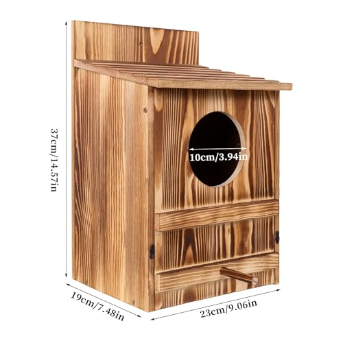 Owl Houses for Outdoors, Sturdy and Durable, Waterproof and Ventilated, Easy to Assemble, Suitable for owl Nesting, Courtyard, Terrace, Garden Decoration, Suitable for Wildlife Enthusiasts