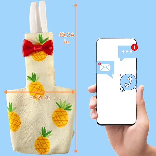 Birds Pigeon Diaper Pants Harness and Leash, Bird Diapers for Pigeons and Leash Harness, Diapers for Birds Cockatiel Parrot, Parakeet Diaper, Pigeon Pants, Parrot Clothes for Bird (XL-Pineapple) - size: XL-Pineapple