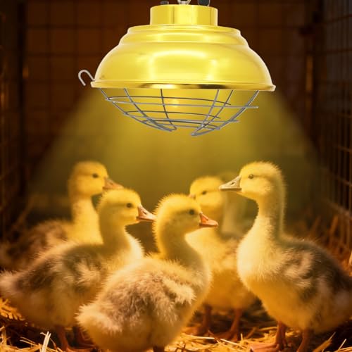 Chicken Heat Lamp 600W Carbon Fiber Tube Brooder Heater Lamp Hanging Chicken Heat Bulb Dual Temperature Adjustable (300/600W) for Chicks,Ducks,Dog Kennel,Cat House