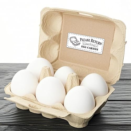 800Pcs Please Return Egg cartons Stickers,1.2”×2.75”Rectangular Farm Fresh Eggs Carton Labels roll self Adhesive Chicken Container Packaging Stickers - style: Return Egg Carton Stickers