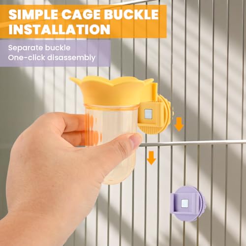 2Pcs Bird Cage Feeder for Vegetables - Parrot Veggie Holder with Water-Storage Design to Keep Greens Fresh, No Mess Hanging Millet Feeder for Parakeet & Quick Clean Clip