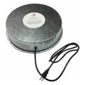 Farm Innovators 125 Watt Heated Base for Double Wall Metal Poultry Founts with 35 Degrees Fahrenheit Temperature and Below, Metallic | For outdoor use with double wall metal founts, prevents water from freezing in temperatures as low as 10° F (-12° C)