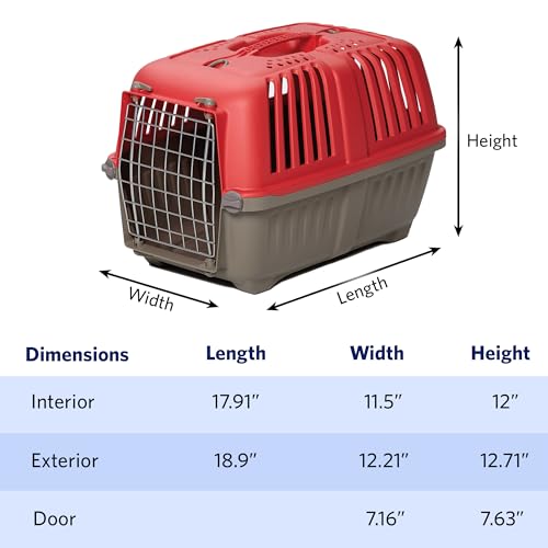 MidWest Spree Travel Carrier, 19-Inch, Small Dog & Cat Crate - color: Red