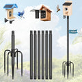 Gtongoko Smart Bird Feeder Pole 1-Inch Dia 110 Inch Bluebird House Pole for Outdoors Weather Station Heavy Duty Metal Mounting Kit Adjustable Bird Feeder Stand Black - color: 110 Inch