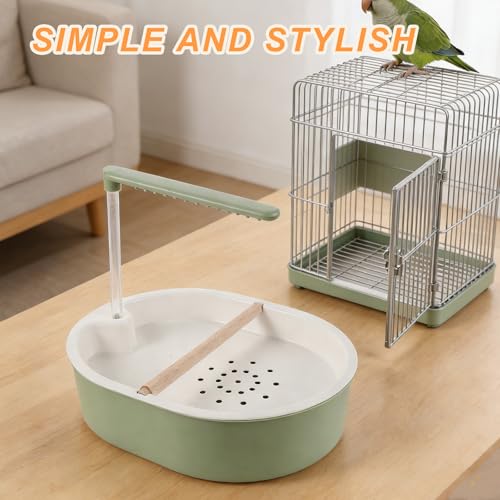 DECHOUS Parrot Automatic Bath, Circulating Water Birds Shower Bathtub with USB Powered - Cage Indoor Parakeet Bath Tub Fountain for Cockatiels Conures Lovebirds