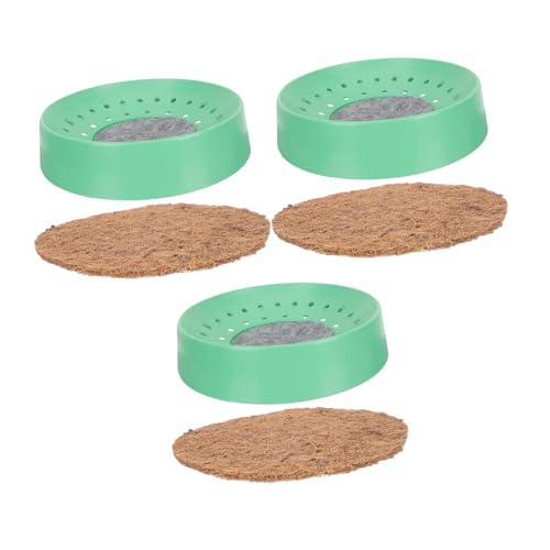 3sets Pigeon Nest with Cushion Mat Durable Plastic Bird Nest for Breeding and Hatching Comfortable Home for Pigeons and Birds for Pet Shops and Zoos