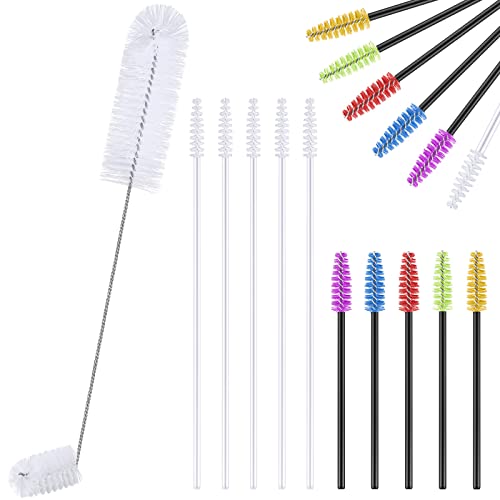 Hummingbird Feeder Cleaning Brush 19 Pieces 3 Size Mini Nylon Double Headed 2 in 1 Hummingbird Brush Hard to Reach Places Tiny Cleaning Kit(White) - color: White