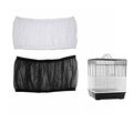 ISMARTEN Bird Cage Seed Catcher (2 Pack), Airy Gauze Bird Cage Cover Seeds Guard Dust-Proof Universal Birdcage Accessories Mesh Net Cover (Black + White, M) - color: Black + White, size: Medium