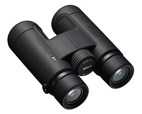 Nikon PROSTAFF P7 10x42 Binocular | Waterproof, fogproof, rubber-armored Full-Size Binocular, oil & water repellent coating & locking diopter | Official Nikon USA Model | 7 Degree Angle of View, fogproof, Nitrogen Filled Waterproof down, field of view at