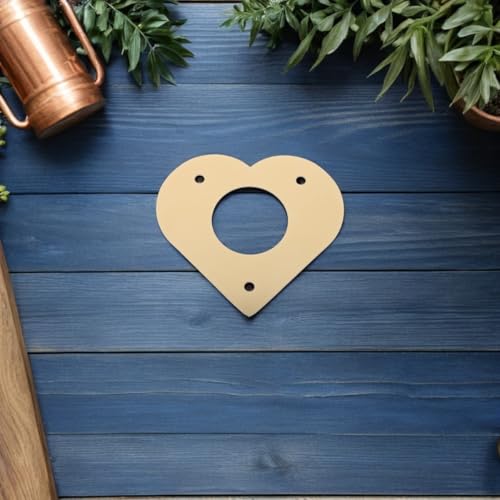 Veemoon Birdhouse Entrance Protector Guard Enhances Nesting Safety Heart Shaped Metal Blocks Squirrels for Bird Box and Bird House Suitable for Gardens and Parks
