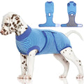 Recovery Suit for Dogs After Surgery,Soft Breathable Dog Bodysuit | E-Collar & Cone Alternative Surgical Suit,Male Female Dog Neuter Spay Suits Anti Licking Wounds Onesie Navy Blue Strips XS - color: Navy Blue Stripes, size: Xs(back:8.3-11.4in,wt:4-7lbs)