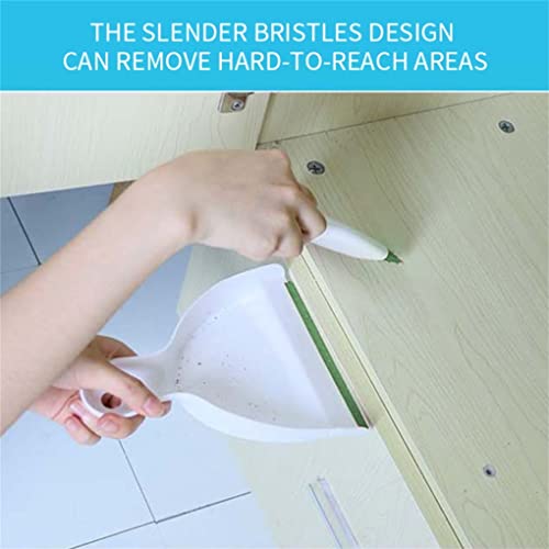 Dust pan Broom Brush Dustpan - Small Broom and Dustpan Set,Mini Broom and Dustpan,Small Dustpan and Brush Set for Home Cleaning, Sofa, Desk, Guinea Pig Cage, Cat Litter etc.（Light Green） - color: Light Green, size: 1 Set