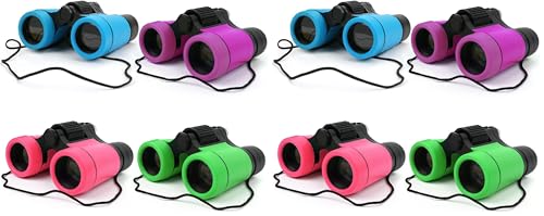 Scotamalone Kids Binoculars Shock Proof Toy Binoculars Set for Age 3-12 Years Old Boys Girls Bird Watching Educational Learning Hunting Hiking Birthday Presents (Pack of 2) - color: four pc, size: four pc (Pack of 2)