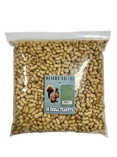 Desert Valley Premium Quality Spanish Peanuts in Shell – 8 Pounds – Naturally Smaller Shell Size – USA Grown Raw Wildlife Food for Squirrels, Birds, Deer & Other Outdoor Animals - size: 8 Pound (Pack of 1)