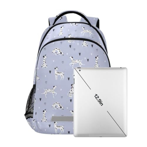 Kids Dalmatian Dogs Backpack for Boys Girls School Bags | Elementary Middle, Travel Daypack Lightweight Waterproof with Reflective Strip - color: Cartoon Dalmatian Dogs
