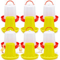 Funnymoom 12 Pack 1.5L Poultry Feeder Chick Waterer Kit Feeding and Drinker Bulk for Small Baby Chicken Duckling Goose Pigeons Quail Coop Accessories(Combination) - style: Combination
