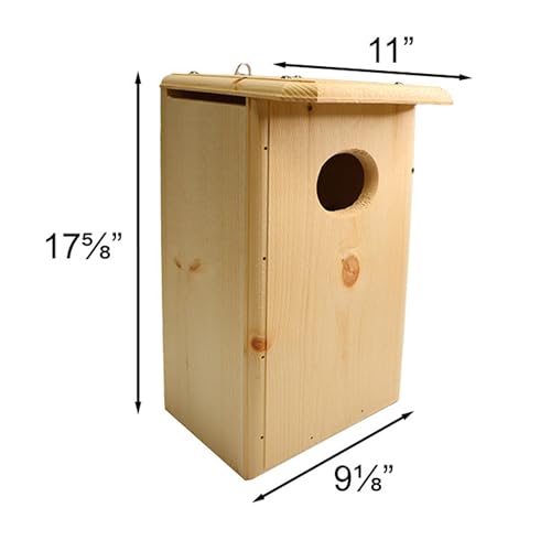 Bird Habitats Bufflehead Duck House, Cavity-Nesting Duck Box with Side