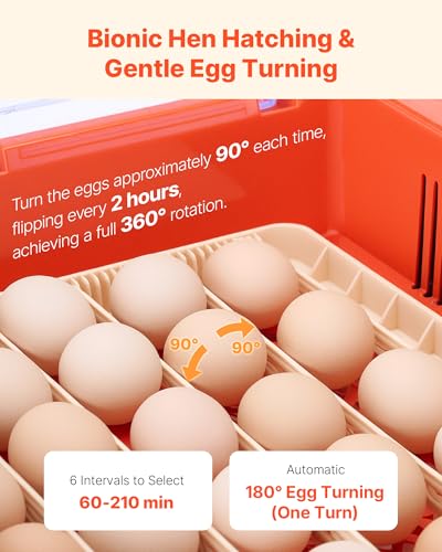 VEVOR 36 Egg Incubator, Automatic Egg Turner with LED Candler & Water Tray, Temperature & Humidity Control, 360° View Clear Window, Poultry Eggs Incubators for Hatching Chicks Ducks Goose Quails - size: 36 Eggs