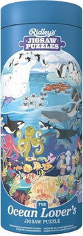Ridley's Games: Ocean Lovers Jigsaw Puzzle- 1000 Piece Puzzle - Great to Display in a Frame - Birthday Gift for Sea and Beach Lovers - Includes Fun Ocean Facts - color: Ocean Lovers