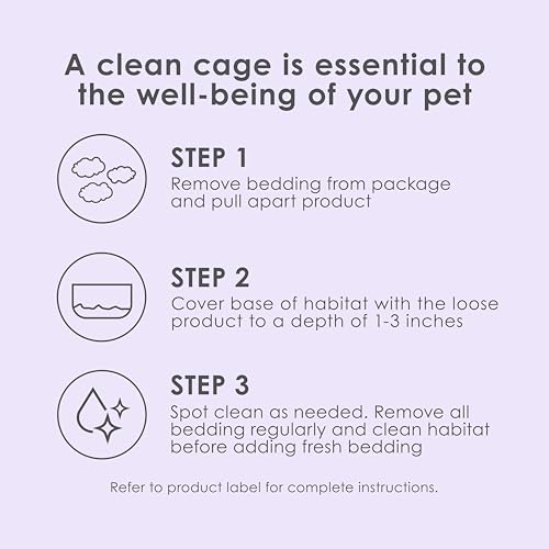 Kaytee Clean & Cozy Lavender Paper Bedding for Guinea Pigs, 24.6 Liters | Fresher habitats with rabbit bedding. Hamster bedding for small pets. 99% dust-free, absorbs 6x, lavender bedding - size: 24.6 Liters