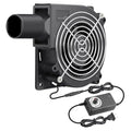 Wathai 120mm x 32mm Small Blower Fan 12V with AC 110V 120V Variable Speed | Dual Ball variable speed blower squirrel cage fan blower for waste oil burner BBQ Smoker DIY Cooling Projects - style: 12032 110V-240V
