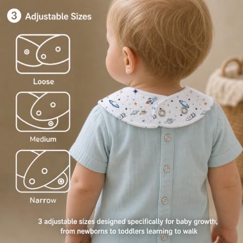 Baby Organic Cotton Teething Cloth Newborn Baby Burp Cloth Bandana Drool Cloth for Drooling Cotton Baby Gifts - color: Space